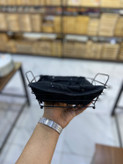 سبد مربعی فلزی پارچه دار 18