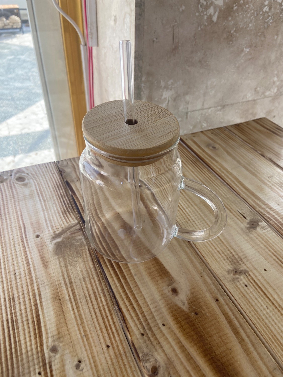 لیوان نی دار طرح گرد درب بامبو