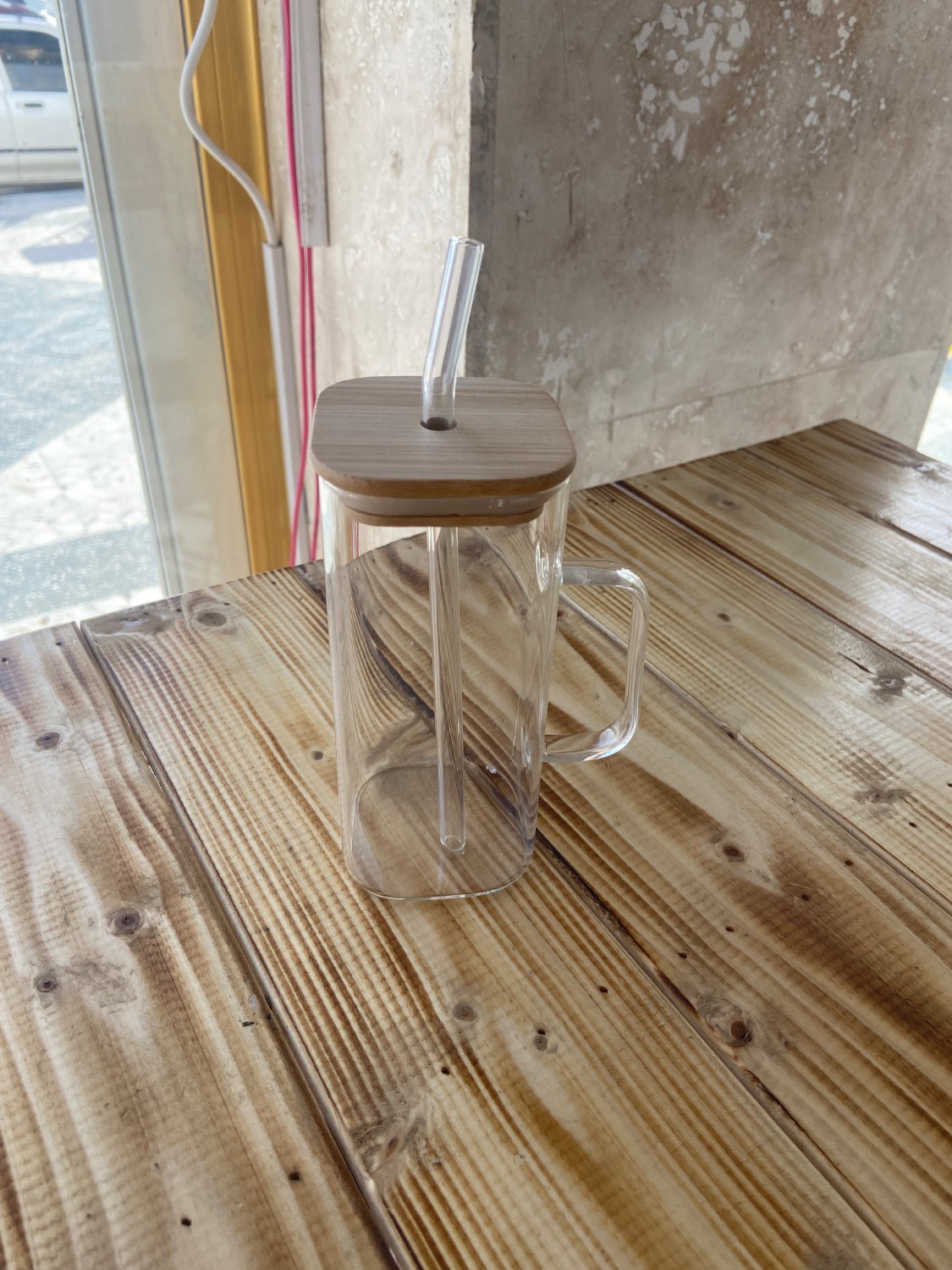 لیوان نی دار درب بامبو