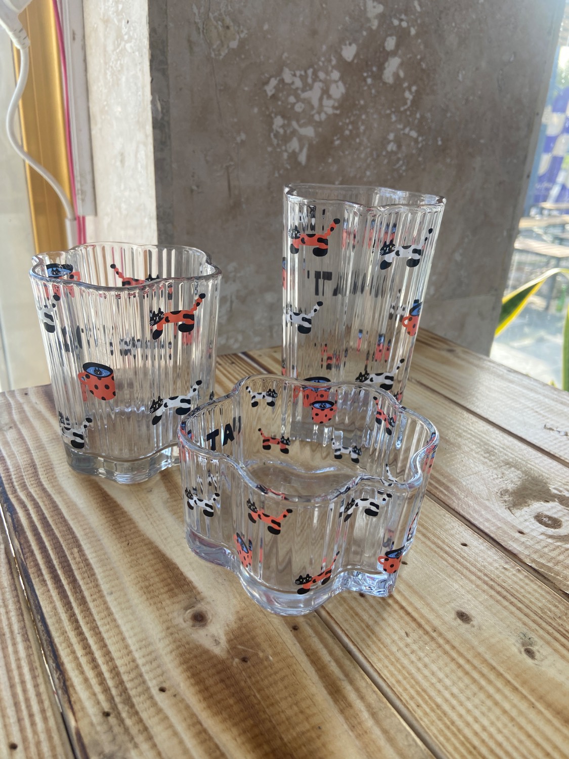 لیوان بلور طرح دار