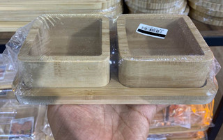 ظرف سرو سه تیکه بامبو